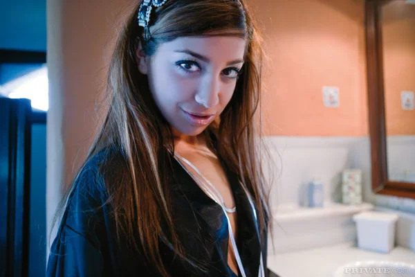 Hot teen Carla Cruz gets cum on face after a DP next to a soaker tub  - Teen, Pornstar, Groupsex, Cumshot, MILF, Latina, Double Penetration, Fingering, Blowjob, Anal  - Photo 1