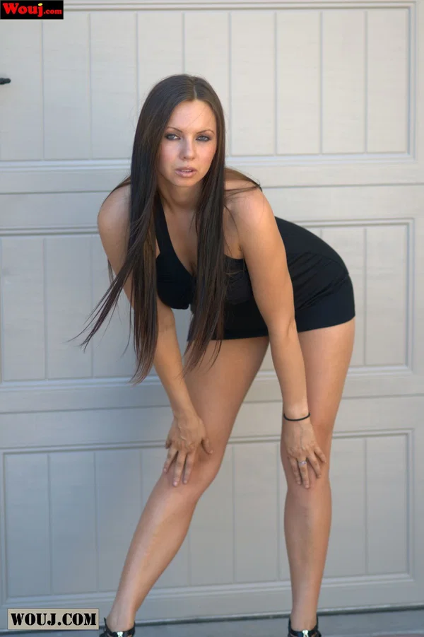 Amateur model Alektra Sky poses in a short dress while wearing her hair down  - Dress, Skirt, Amateur, Clothed, Beautiful, Brunette, Non Nude, Solo, Legs, Babe  - Photo 10