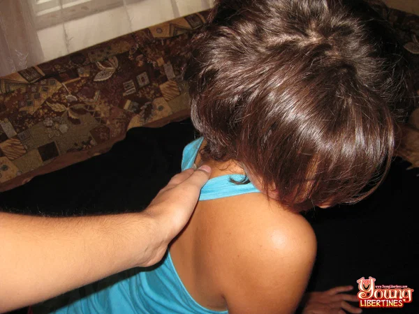 Short-haired amateur teen Jenny massages and humps her boyfriend's dick  - Girlfriend, Big Cock, Short Hair, Handjob, Amateur, POV, Hardcore, Ass, Big Tits, Shorts  - Photo 2