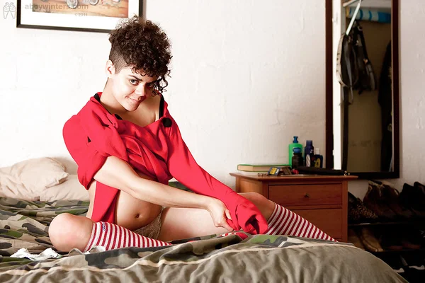 Exotic mixed race chick in long socks and shaved head baring hairy pussy  - Socks, Brunette, Amateur, Ass, Hairy, Tiny Tits, Panties, Short Hair, Beautiful, Spreading  - Photo 6