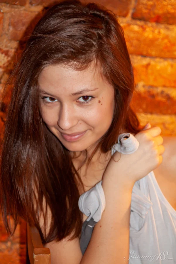 Sweet 18-year-old Irina J gets totally naked while having breakfast  - Teen, Kitchen, Pussy, Spreading, Shaved, Face, Close Up, Cute, Natural Tits, Feet  - Photo 14