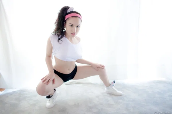 Gabriella Paltrova puts down water guns and shows her great tits and ass  - Shorts, Babe, Clothed, Ass, Brunette, Tattoo, Pussy, Face, Legs, Spreading  - Photo 7
