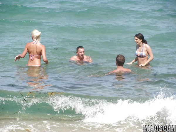 Teens Jazlyn, Shay and Savannah in bikini kissing at the party outdoor  - Party, Beach, Bikini, Teen, Outdoor, Ass, Kissing, Glasses, PAWG, Big Tits  - Photo 1