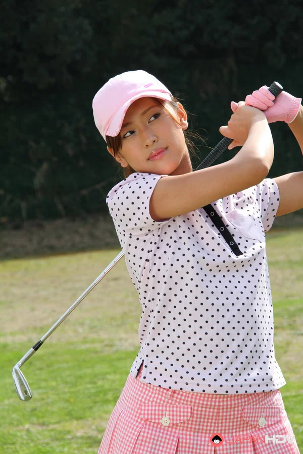 Japanese chick Nao Yuzumiya lifts up her skirt while swinging a golf club  - Japanese, Asian, Outdoor, Skirt, Hairy, Upskirt, Face, Non Nude, Babe, Beautiful  - Photo 6