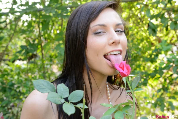 Innocent babe Aidra Fox strips naked & shows off her natural tits outdoors  - Teen, Erotic, Pornstar, Babe, Cute, Brunette, White, Beautiful, Solo  - Photo 17