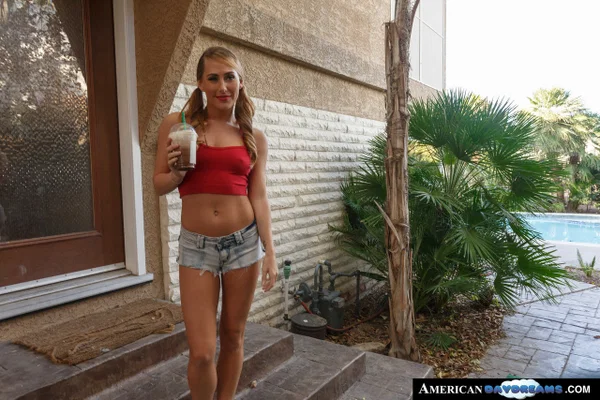 Blonde babe Carter Cruise gives a BJ & enjoys doggystyle sex in a POV scene  - Petite, Step Sister, Pussy, Spreading, Pornstar, Blonde, Outdoor, Non Nude, Cowgirl, Blowjob  - Photo 1