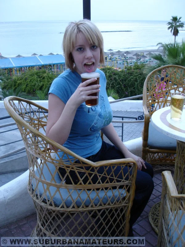 Housewife Jenny Jones strips naked in the kitchen & flashes her tits in public  - Smoking, Amateur, Short Hair, Beautiful, White, Natural Tits, Non Nude, European, Solo, Redhead  - Photo 15