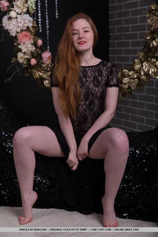 Teen solo girl with long red hair proudly shows her trimmed pussy in the nude  - Redhead, Hairy, Teen, Pussy, Spreading, Skirt, Glamour, Tiny Tits, Ass, Close Up  - Photo 5