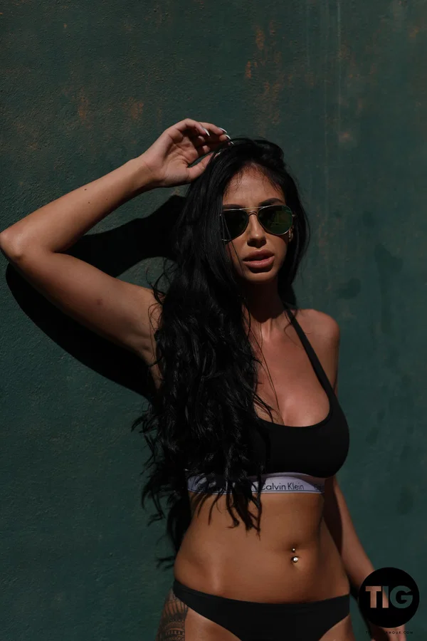 Hot babe with an ass tattoo Anya Leigh flaunts her fake boobs outdoors  - Glasses, Tattoo, British, Outdoor, Teen, Lingerie, Model, Panties, Beautiful, Bikini  - Photo 2