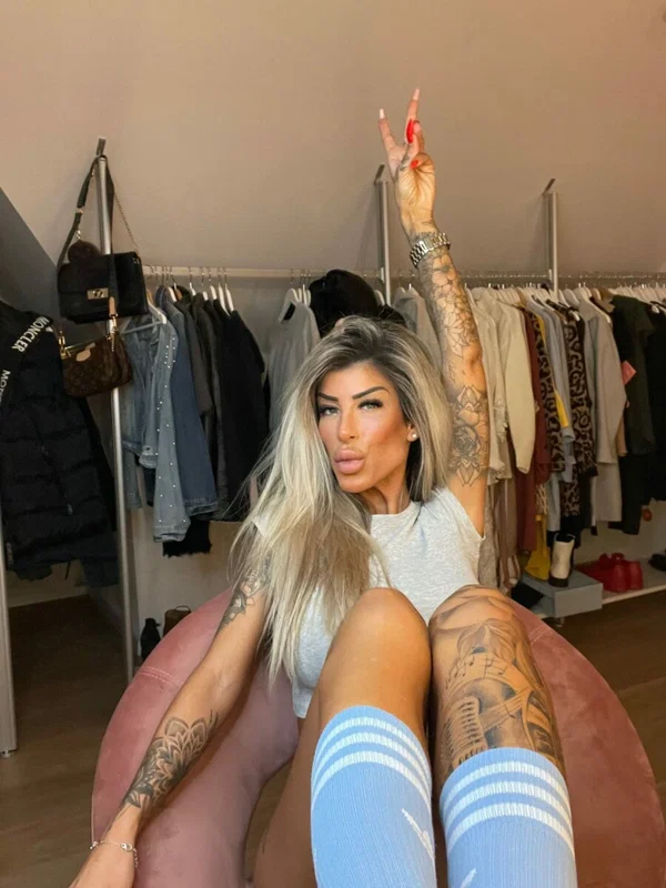 Glamorous inked blonde Jacky posing in her shirt, panties and socks  - Tattoo, Feet, Socks, Panties, Non Nude, Legs, Blonde, Ass, Spreading, Asshole  - Photo 7