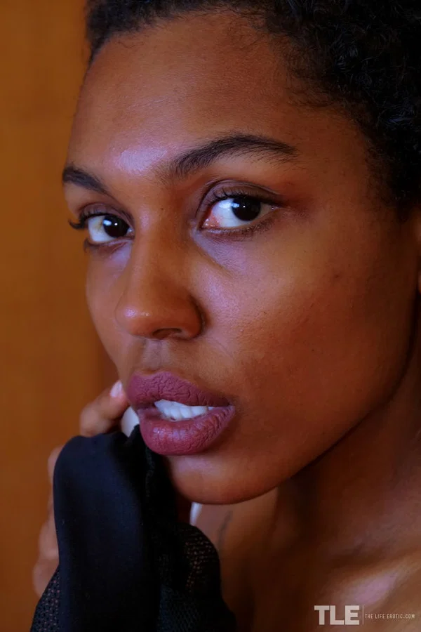 Ebony teen Samantha A uses a honey dipper during a solo masturbation session  - Ebony, Hairy, Face, African, Nipples, Close Up, Big Tits, Teen, Babe, Model  - Photo 8