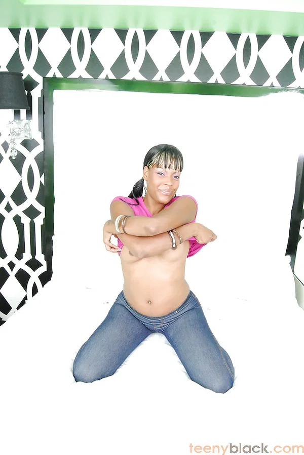 Voluptuous ebony teen Rudy Karmel stripping and spreading her legs  - Teen, Ebony, Jeans, Ass, Legs, Masturbation, African, Cute, Black, Pussy  - Photo 7