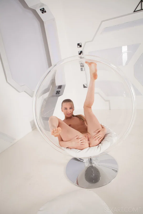 Nice teen Nimfa fingers her pussy after going nude in an acrylic egg chair  - Teen, Bodysuit, Model, Legs, Ass, PAWG, Tiny Tits, Spreading, Pussy, Natural Tits  - Photo 8