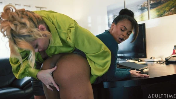 Big tits MILFs Ryan Keely and Avery Jane undress and share a strapon in IR sex  - MILF, Uniform, Secretary, Curvy, Anal, Butt Plug, Thick, Chubby, Clothed, Lesbian  - Photo 6