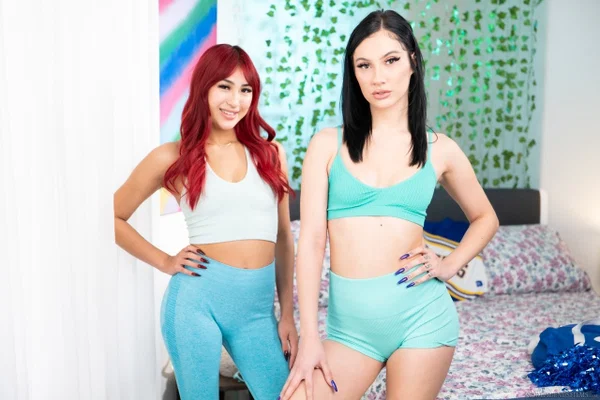 Mina Luxx and Jazmin Luv partake in interracial lesbian sex  - Girlfriend, Asian, Teen, Tribbing, Latina, Pussy Licking, Ass, Shorts, Lesbian, Redhead  - Photo 3