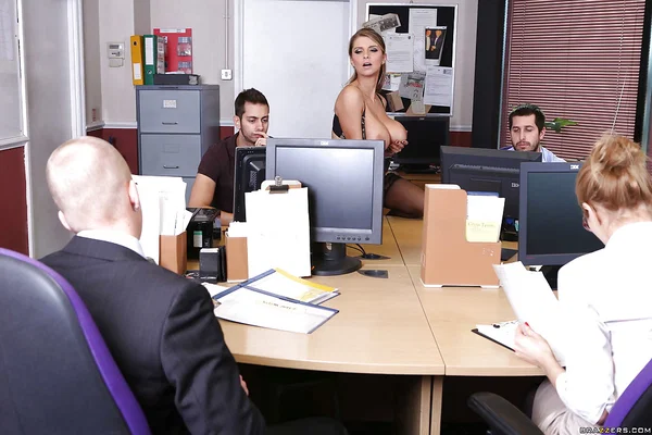 Lewd secretary fucks her office mate and milks his boner with her huge jugs  - Office, Big Tits, Hardcore, Stockings, Reality, Pussy, Skirt, Blowjob, Titjob, Nipples  - Photo 3