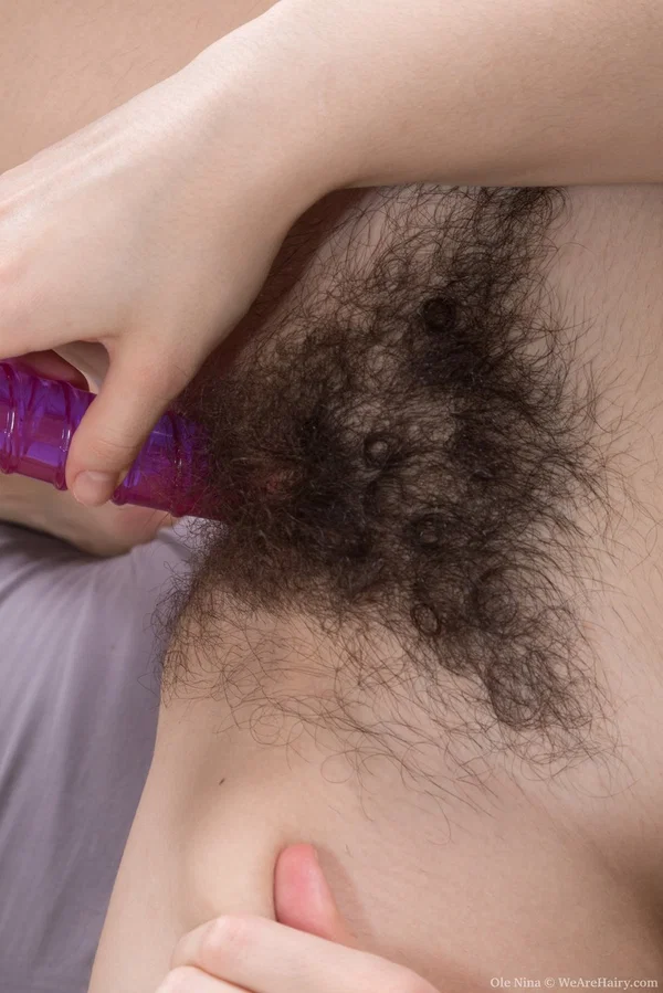Dark haired teen girl Ole Nina inserts a dildo into her hairy vagina  - Hairy, Close Up, Teen, Masturbation, Pussy, Dildo, Amateur, Nipples, Natural Tits, Clothed  - Photo 10