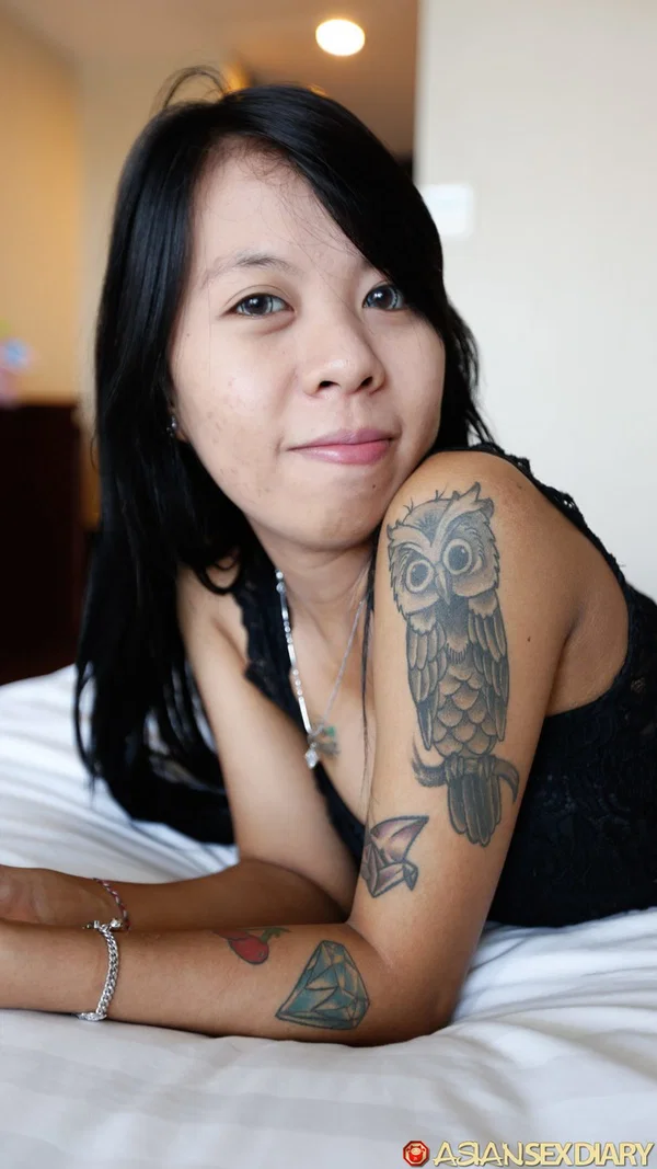 Tattooed Asian babe Aprilia ends a sexy striptease with some POV sex  - Asian, Pussy, Jeans, Amateur, Hairy, Tiny Tits, Spreading, Tattoo, Doggy Style, Hardcore  - Photo 2