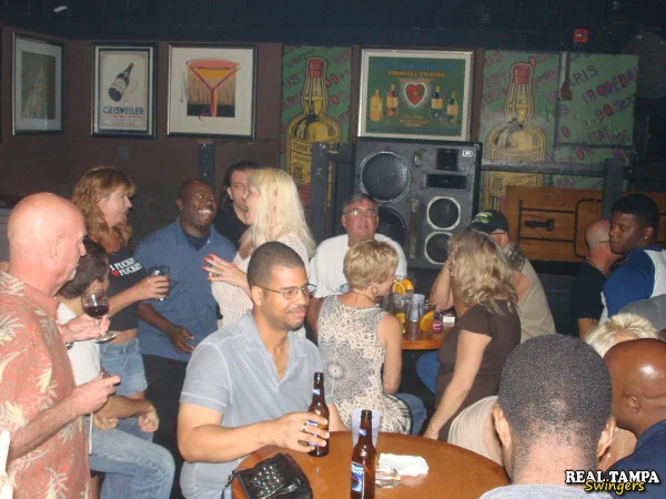 Amateur swingers show off her big breasts at a wild party at the bar  - Granny, Swingers, Mature, Amateur  - Photo 12