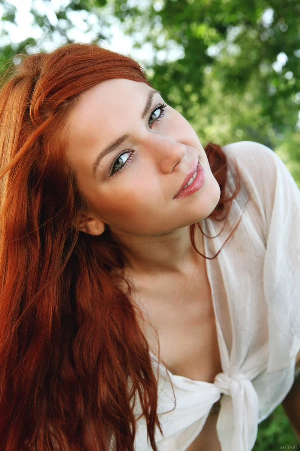 Redhead teen Kami A teasing outdoors with her sexy eyes & yummy pussy  - Mature, Teen, Redhead, Babe, Glamour, Model, Cute, Beautiful, Solo  - Photo 3