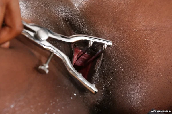 Busty ebony solo girl Jasmine Webb spreading shaved pussy with forceps  - Ebony, African, Spreading, Shaved, Squirting, Babe, Pussy, Big Tits, Beautiful, Nipples  - Photo 10
