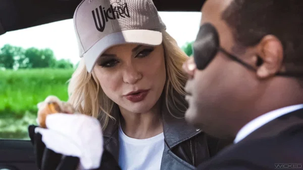 Sexy blonde chick sucks the cum out of a black cock inside a vehicle  - Cosplay, Public, Interracial, Non Nude, Blonde, Pornstar, Reality, Blowjob, Cumshot, Handjob  - Photo 10