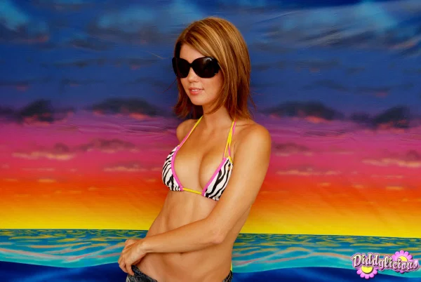 Cute teen Diddylicious takes off her shades and bikini top during solo action  - Bikini, Teen, MILF, Amateur, Skinny, Tiny Tits, Undressing, Nipples, Fake Tits, Glasses  - Photo 2