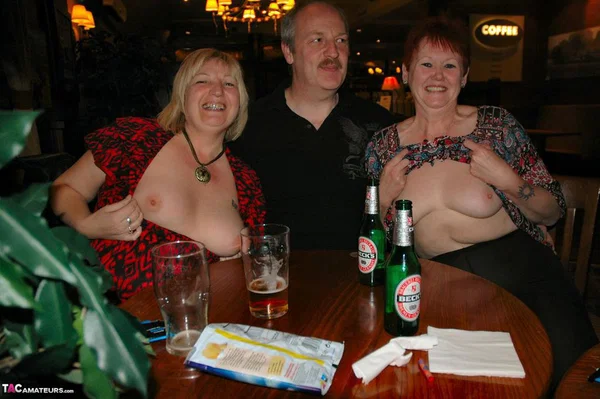 Mature redhead Valgasmic Exposed and a girlfriend expose themselves in public  - Mature, Chubby, Curvy, BBW, PAWG, Schoolgirl, Thick, Amateur, Short Hair, Outdoor  - Photo 15