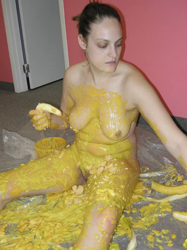 Naked MILF Danni smears her chubby body with batter in a yucky foodplay solo  - Curvy, Chubby, MILF, Thick, Fetish, BBW, Big Tits, Amateur, Ass, Spreading  - Photo 18