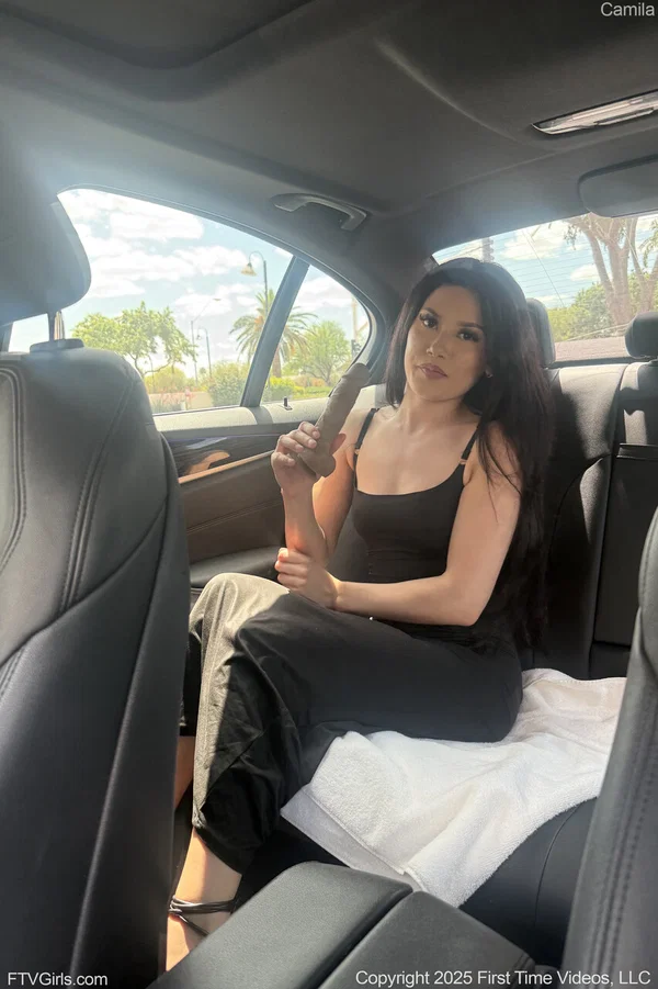 Amateur babe Camila shows her titties, ass and twat in the backseat of a car  - Public, Amateur, High Heels, Teen, Petite, White, Cute, Sexy, Pussy, Ass  - Photo 2