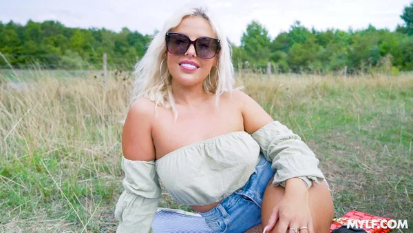 Blonde PAWG Little Louise gets fucked doggystyle by Marcus London  - Public, MILF, Pornstar, Blonde, European, Handjob, Outdoor, Spreading, Glasses, Blowjob  - Photo 2