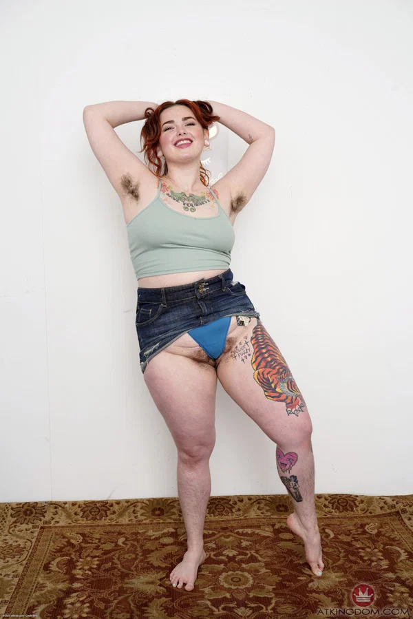 Tattooed fatty Adora Bell flaunts her big ass and spreads her hairy pussy  - Hairy, Thick, BBW, Curvy, Chubby, Pussy, Amateur, Pale, Spreading, Feet  - Photo 2