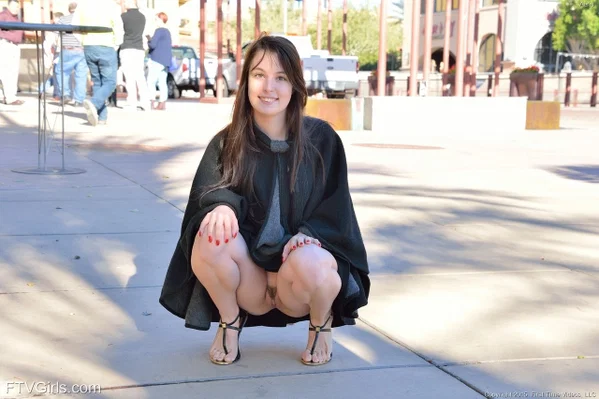 Adorable amateur babe Aeris reveals her twat in public and masturbates at home  - Sandals, Public, Pussy, Upskirt, Legs, Teen, Spreading, Petite, Feet, Perfect  - Photo 16