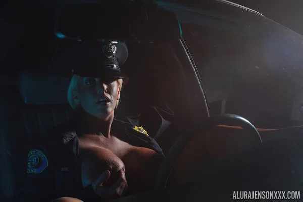 Policewoman Alura Jenson shows her off her big tits while in uniform  - Police, Pornstar, Big Tits, MILF, BBW, Uniform, Mature, Chubby, Curvy, Thick  - Photo 12