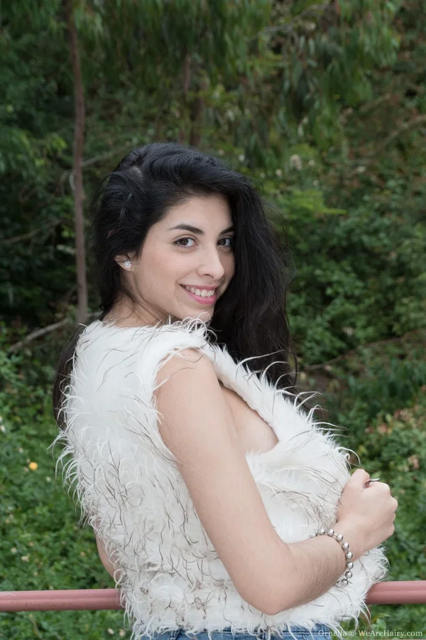 Breathtaking brunette Ornella strips & spreads her super hairy muff in public  - Hairy, Spreading, Lingerie, Amateur, Pussy, Outdoor, Brunette, Feet, Non Nude  - Photo 3