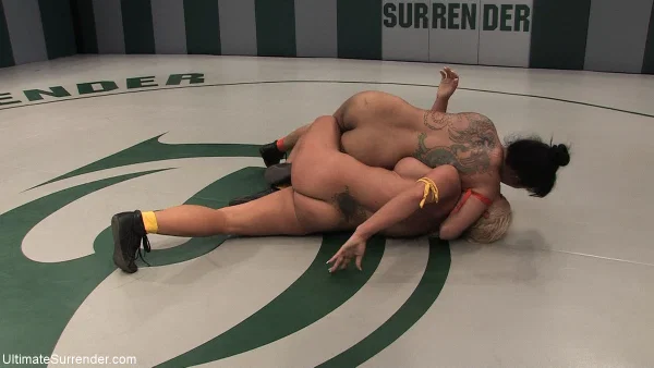 DragonLily and Holly Heart engage in a bout of lesbian wrestling  - Sports, Asian, Sexy, Lesbian, BDSM, Bondage, Blonde, Brunette, Short Hair, White  - Photo 11