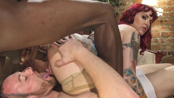 Redheaded MILF Mz Berlin strips and gets blacked in front of her husband  - Cuckold, Cum In Pussy, Creampie, Wife, Femdom, MILF, Hotwife, Petite, BDSM, Redhead  - Photo 7