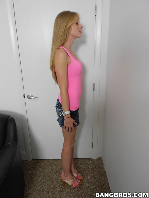 Blonde amateur Avril Hall shows her petite nude body at her first casting  - Casting, Amateur, Tiny Tits, Ass, Lingerie, Blonde, Pussy, PAWG, Skirt, Clothed  - Photo 3