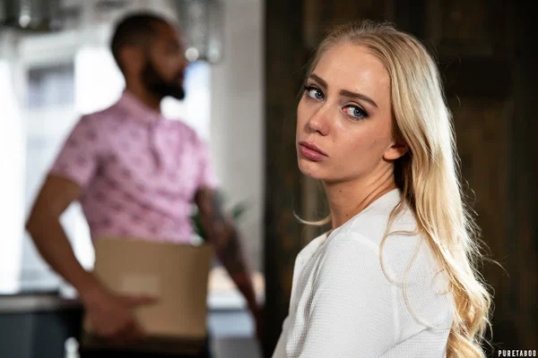 Blonde teen Braylin Bailey engages in interracial sex upon a bed  - Interracial, Doggy Style, Big Cock, Hardcore, Natural Tits, Pussy Licking, Cumshot, Blowjob, Ass Fucking, Kissing  - Photo 1