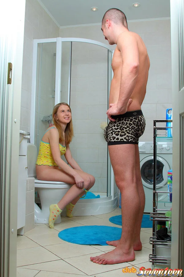 Hot teen caught naked in the bathroom gets fucked by her stepbrother  - Teen, Bath, Hardcore, Kissing, Reality, Doggy Style, Ass Fucking, Blowjob, Big Tits, Shaved  - Photo 1