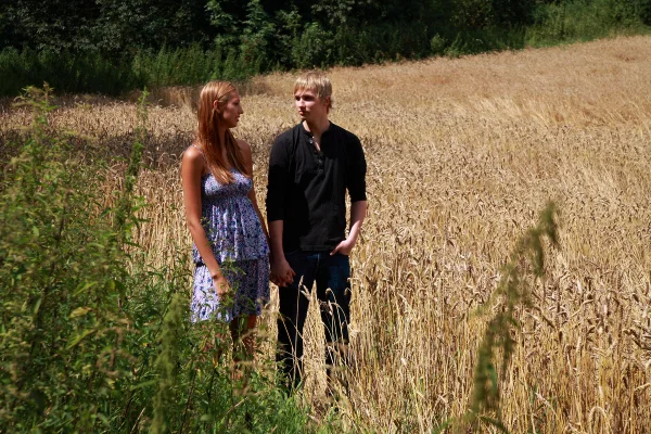 Young girl takes a cumshot on her big natural tits after sex in a crop field  - Amateur, Teen, Tall, Outdoor, Czech, Natural Tits, Cumshot, Hardcore, Pussy Licking, Cute  - Photo 1