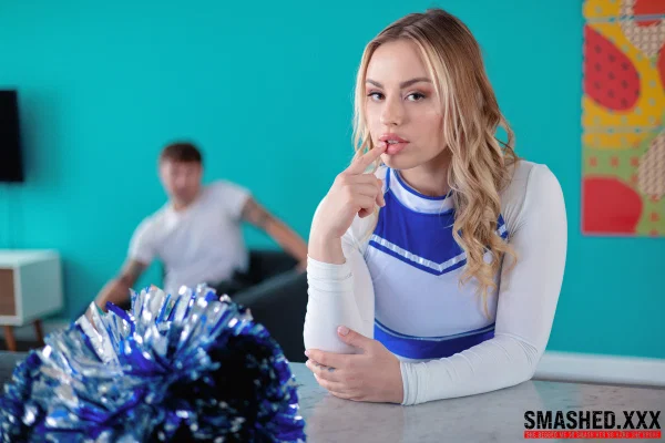 Blonde cheerleader Anna Claire Clouds has sex with her stepbrother  - Cheerleader, Blowjob, Step Sister, Family, Socks, Spanking, PAWG, Step Brother, Ass, Reality  - Photo 2