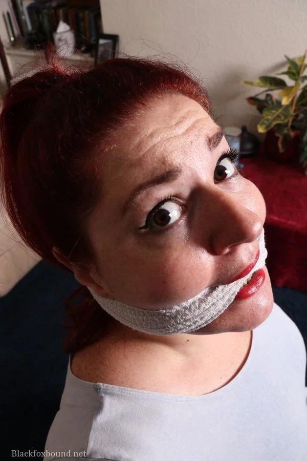 Fat British woman is tied to a chair with clothes on while cleave gagged  - Bondage, Thick, Chubby, MILF, Clothed, Non Nude, BBW, BDSM, Skirt, Curvy  - Photo 14