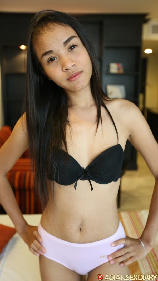 Cute Filipina O strips her dress & lingerie before humping a huge dick  - Filipina, Pinay, Asian, Hairy, Amateur, Perfect, Petite, Pussy, British, Feet  - Photo 7