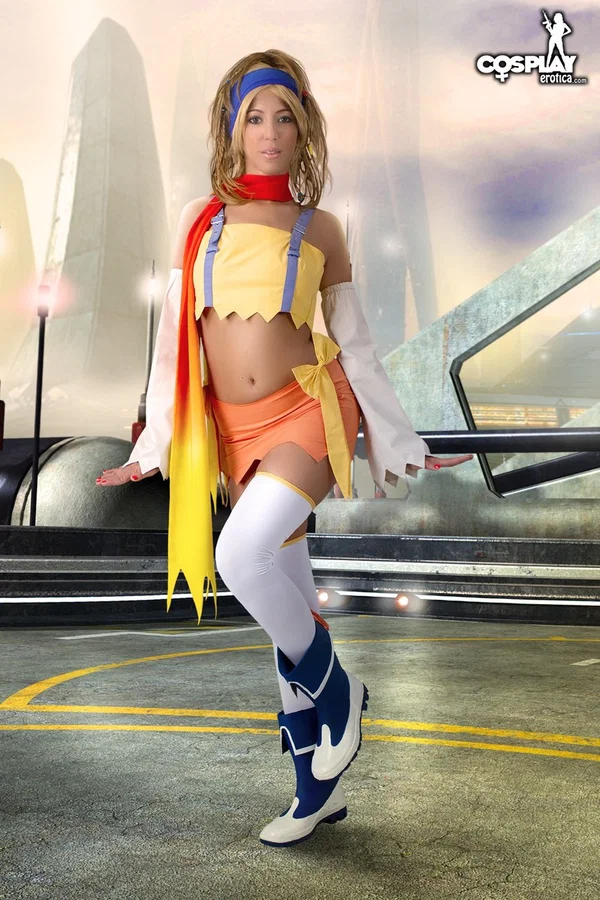 Blonde girl releases her firm tits and tight ass from cosplay clothing  - Cosplay, Ass, Skirt, Big Tits, Clothed, PAWG, Stockings, Babe, Beautiful, Solo  - Photo 2