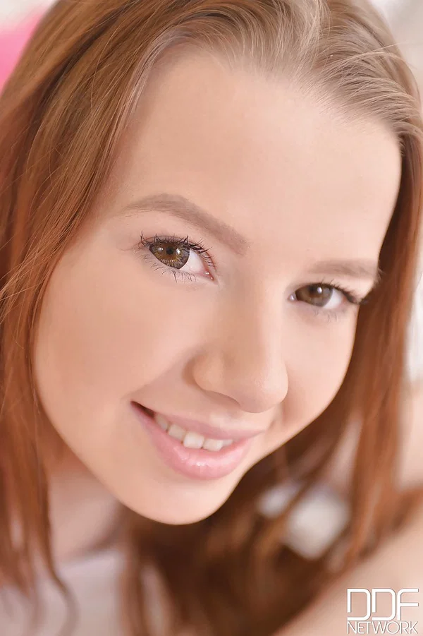 Young stunner Olivia Grace posing in cute socks and pink panties  - Teen, European, Dildo, Masturbation, Babe, Cute, Socks, Face, Pussy, Redhead  - Photo 16