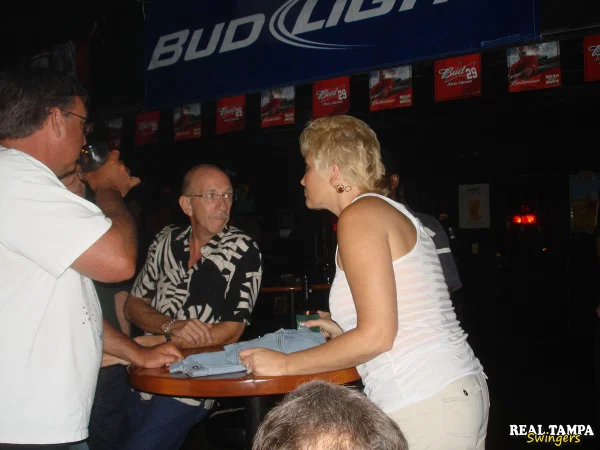 Amateur swingers show off her big breasts at a wild party at the bar  - Granny, Swingers, Mature, Amateur  - Photo 18