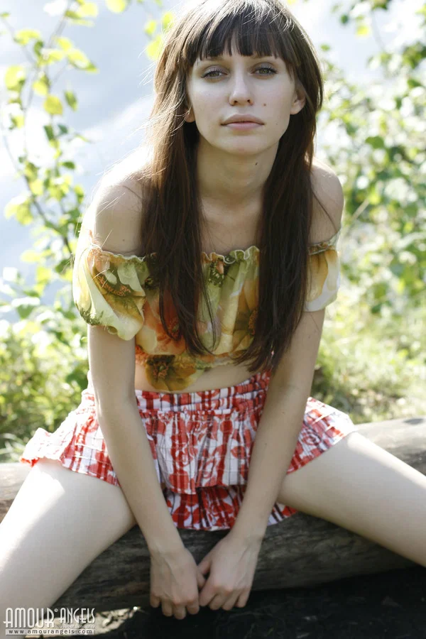Beautiful teen Lena exposes her pert tits and bald cunt by the lake  - Teen, Outdoor, Skirt, Pussy, Babe, Brunette, Spreading, Upskirt, Clothed, Feet  - Photo 16