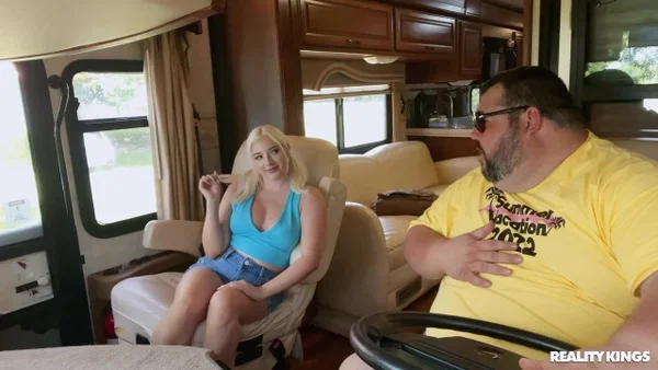 Teen hitchhiker with lovely big tits Gia OhMy gets rammed in a trailer  - Groupsex, Big Tits, Pornstar, Amateur, Handjob, Cowgirl, Ass, Doggy Style, Reality, POV  - Photo 1