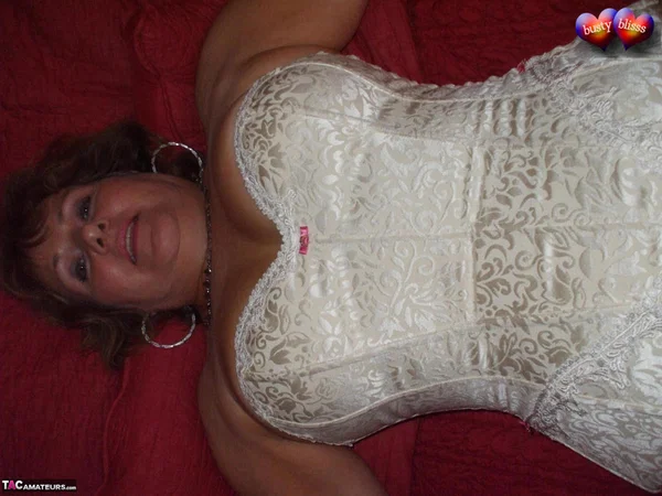 Mature woman models non nude in a corset and nylons with garters  - Mature, Amateur, Lingerie, Stockings, Panties, Face, Ass, Big Tits, Spreading, Natural Tits  - Photo 17